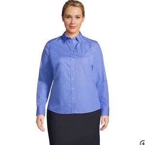 Lands end no iron Supima cotton shirt, blouse plus size 22W 2X. WOW PRICE!